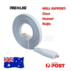 USB-C to Rj45 Network Console Cable Rollover Cord For Cisco Router PC Laptop AU - Picture 1 of 1