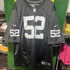 Nike On Field Khalil Mack Black # 52 Raiders Jersey Size XXL - Picture 1 of 5