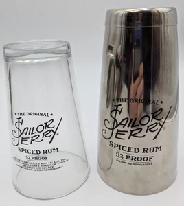 The Original Sailor Jerry Spiced Rum TUMBLER & STAINLESS MIXER SHAKER - Picture 1 of 6