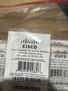 Cisco CVR-QSFP-SFP10G= QSFP to SFP Adapter Module In Clamshell Nib W/hologram - Afbeelding 1 van 2