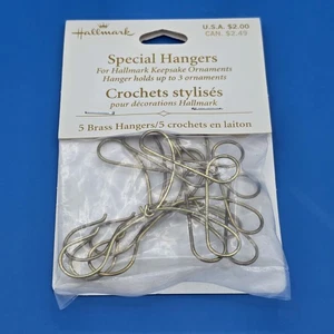 Hallmark Perchas Especiales Latón Ornamento Ganchos Soporte Recuerdo Nuevo Paquete de 5 - Imagen 1 de 4