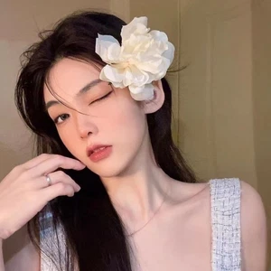 Emulation Flower Flower Hair Clip Bohemia White Peony Hairpin Women - Picture 1 of 4