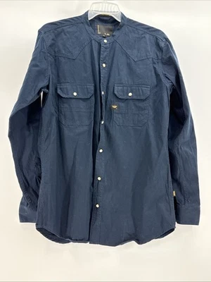 Camisa Diesel Successful Living 1979 Azul Marino Cuello Banda Perla A Presión XL Foto 1 de 4