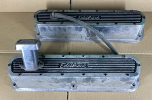 Edelbrock Elite I Mopar Small Block Aluminum Valve Covers 318/340/360 - Picture 1 of 7