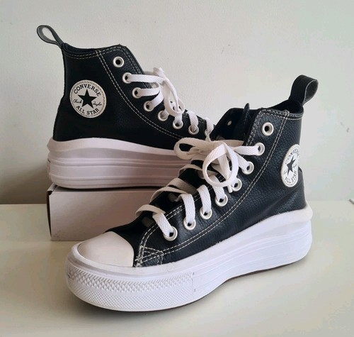 Stivali Converse Kids Hi Move Chuck Taylor All Star Hi Top taglia 3 in pelle nera