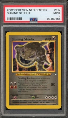 Pokemon Shining Steelix Neo Destiny Unlimited Holo Secret Rare #112 PSA 9 Mint - Image 1 of 2