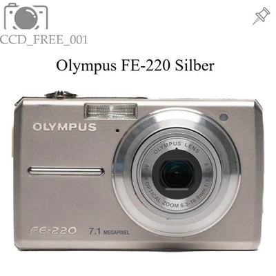 Olympus FE-220 Digitalkamera 7,1MP 3-fach optischer Zoom Silber Tonaufnahme - Bild 1 von 4