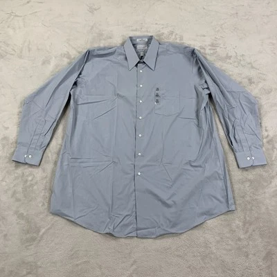 Camisa de vestir Paul Fredrick para hombre 18,5-35/36 alta gris liso popelina sin arrugas Foto 1 de 4