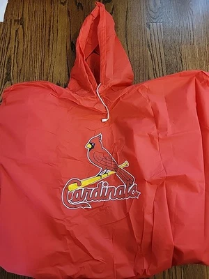 St Louis Cardinals One Size Rain Poncho MLB Jacket Snow Stadium Baseball  - Image 1 of 4
