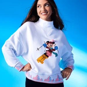 Disney Minnie Mouse Holiday Homestead Esquí Pullover Sudadera Para Mujer’s 2XL - Imagen 1 de 4