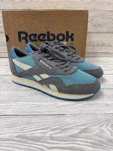 Reebok Classic Damen Frauen blau & grau Nylon & Wildleder Turnschuhe Schuhe Größe UK 4 - Bild 1 von 13