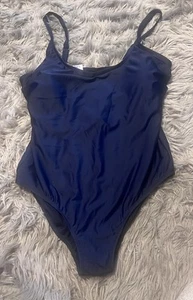 New Roatan Swimwear Navy Blue One Piece Bathing Suit Plus 2X Adjustable Straps - Picture 1 of 3