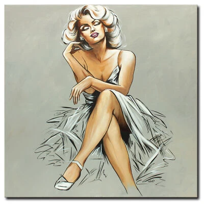 NOVAARTE Acryl Bild Gemälde Frau Abstrakte Malerei Moderne Kunst Kleid ORIGINAL - Bild 1 von 4