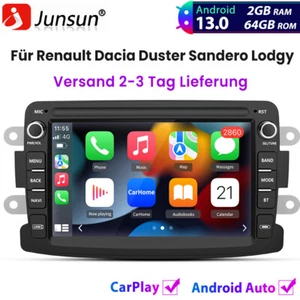 Android13 Autoradio Für Renault Dacia Duster Sandero Carplay GPS Navi DAB+ 2+64G - Bild 1 von 13