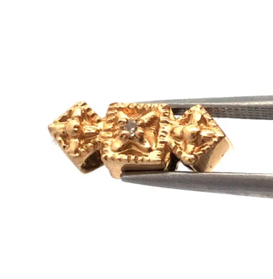 Robert KIein KLJCI 14K Yellow Gold Diamond Accented Slide Bracelet Spacer Charm - Image 1 of 4