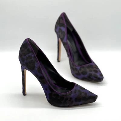 RACHEL ROY леопард икры волос Gardner насос женщин 8,5 фиолетовый заостренный носок Stiletto - Изображение 1 из 4