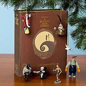 NIGHTMARE BEFORE CHRISTMAS STORY BOOK ORNAMENT SET 2004 - Picture 1 of 3