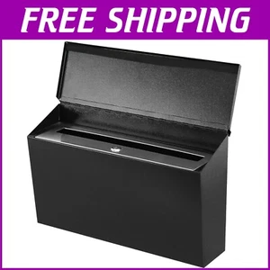 Contemporary Secure Wall Mount Mailbox - Large Capacity with Key Access - Picture 1 of 10