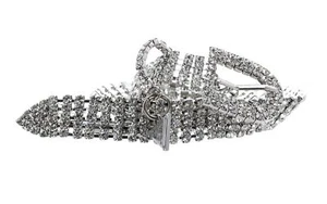 GUESS Lua Not Adjustable Belt W85 cinturón plateado nuevo - Imagen 1 de 2