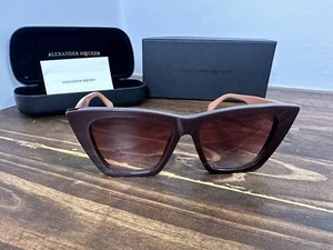 Alexander McQueen AM0299S 004 Burgundy Pink Sunglasses 54-16-145 - Picture 1 of 8