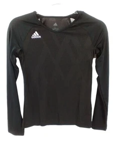 Adidas Girls' Volleyball Quickset Long Sleeve Jersey Black Large DP4353 NEW - Picture 1 of 8