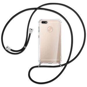 Handykette für Huawei P9 lite mini, Y6 Pro 2017 schwarz Hülle mit Band Kordel - Zdjęcie 1 z 2