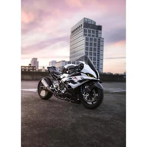 BMW Inspired S1000RR Drag Spec Motorcycle Poster Stunning Wall Art - Picture 1 of 12