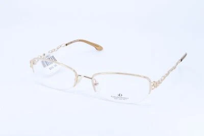 Catherine Deneuve CD246 Gold Rectangle Women Half Rim 52-17-140 Eyeglass - Image 1 of 4