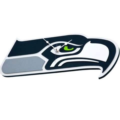 Foam Fanatics NFL Seattle Seahawks 3-D Foam Wall Clock Home Office decor Cover