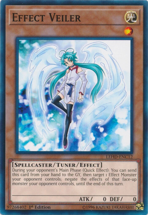 Yugioh! MP Effect Veiler - LEHD-ENC12 - Common - 1st Edition Moderately Played,  - Image 1 of 1