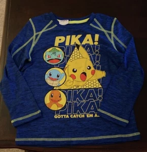 Jumping Beans Long Sleeve Shirt Boys 5 Pokémon Pikachu (Pika) Chest 28” L 17” - Picture 1 of 7
