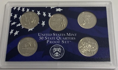 15 SETS - 2002 CLAD 5 COIN PROOF UNITED STATES MINT STATE QUARTER SETS Cover