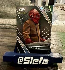 2023 Topps Star Wars Chrome Black Admiral Ackbar /199 REFRACTOR RARE 🔥