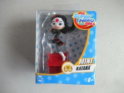Mini katana DC Super Hero Girls Mattel 2016 3" de alto NUEVA en paquete difícil de encontrar Foto 1 de 2