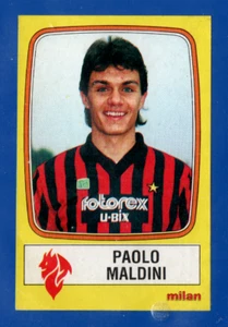 PEGATINA CALCIATORI PANINI 1985/86 PAOLO MALDINI NOVATO #154 RECUPERADO ORIGINAL - Imagen 1 de 1
