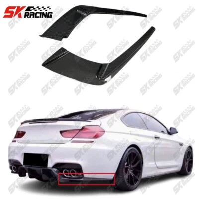 Kit de labios de protección difusor trasero negro brillante/fibra de carbono para BMW M6 F06 F12 F13 Foto 1 de 4
