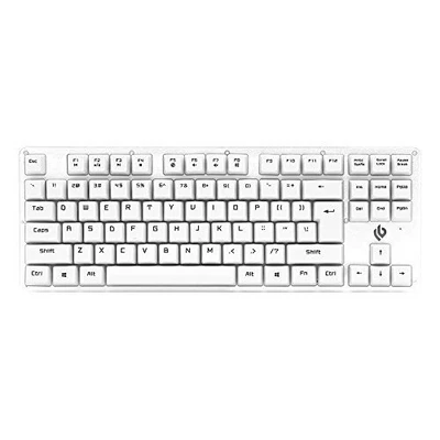 (White) Gaming Mechanical Keyboard 87-Key | Blue Switch, Wired, Aluminum Frame - Image 1 of 4