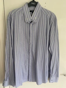 Peter Werth Striped Blue Shirt 48” Chest - Picture 1 of 12
