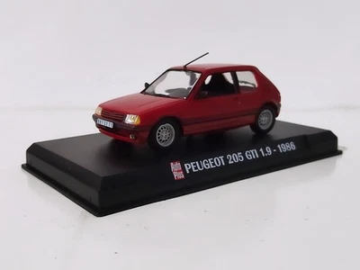 PEUGEOT 205 GTi 1.9 1986 Auto plus Scala 1/43 Edizione Edicola Rossa Red  - Immagine 1 di 4