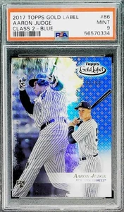 2017 Topps Gold Label Klasse 2 blau #86 Aaron Judge RC New York Yankees PSA 9 MT - Bild 1 von 2