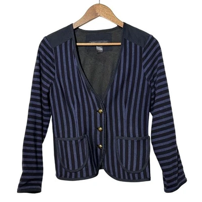 Blazer Marc By Marc Jacobs a Rayas - Azul/Negro con Botones Tono Dorado Mediano Foto 1 de 4