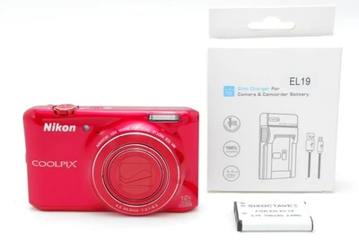 【Near Mint】Nikon COOLPIX S6400 Red 12x Zoom 16.0MP Digital Camera From Japan - Image 1 of 4
