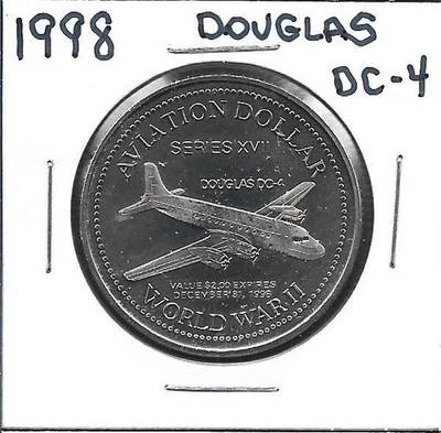 1998 DOUGLAS DC-4 World War Two Aviation Two Dollar Coin - Image 1 of 2