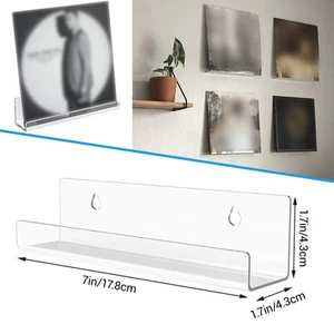 1-20X Estante de discos de vinilo transparente Soporte de pared de 7 pulgadas Soporte de disco de álbum de montaje en pared - Imagen 1 de 12