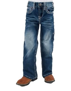 B. Tuff Western Jeans Boys Magnum Bootcut Button 8 Reg Medium BAGNUM - Picture 1 of 4