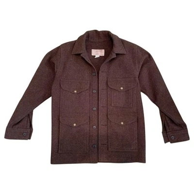 FILSON Mackinaw Cruiser Wool Jacket M Burgundy USA Made Outdoor F/S - Image 1 of 4