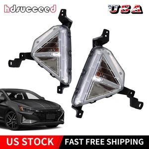 Par de luces antiniebla con bombillas para Hyundai Elantra sedán 2019 2020 EE. UU. - Imagen 1 de 7