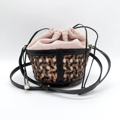 STEPHANE KELIAN Cadix Puzzle Canne Bucket Bag Drawstring Black Leather - Image 1 of 4