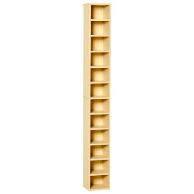 HOMCOM Mobile Porta CD a 12 Ripiani in MDF e Truciolato color Legno - Immagine 1 di 4