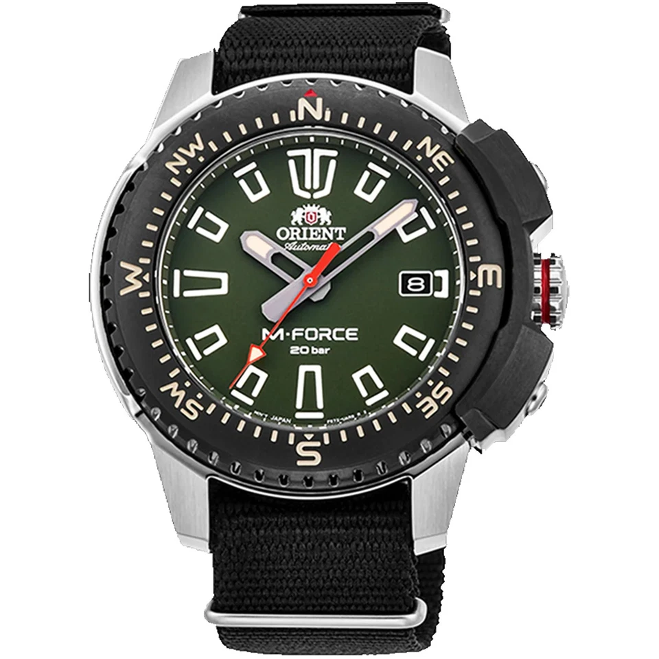 Orient Men's M-Force Green Dial Watch - RA-AC0N03E10B - Image 1 of 1